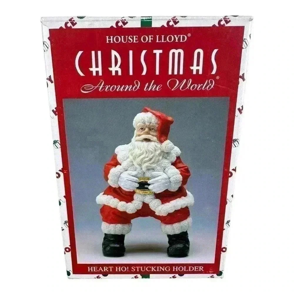 VTG SANTA House of Lloyd CHRISTMAS Around The World Heart HO! Stocking Holder 97